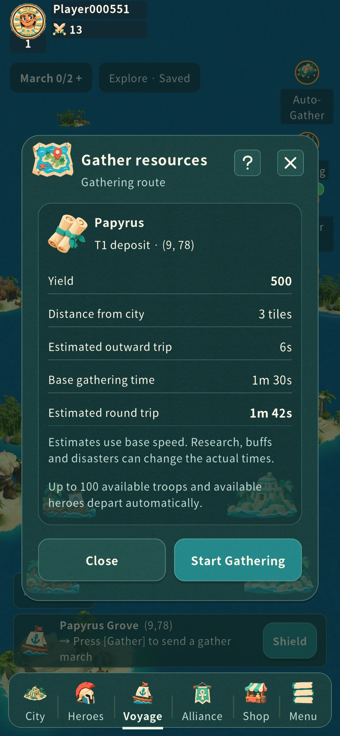 Gather resources