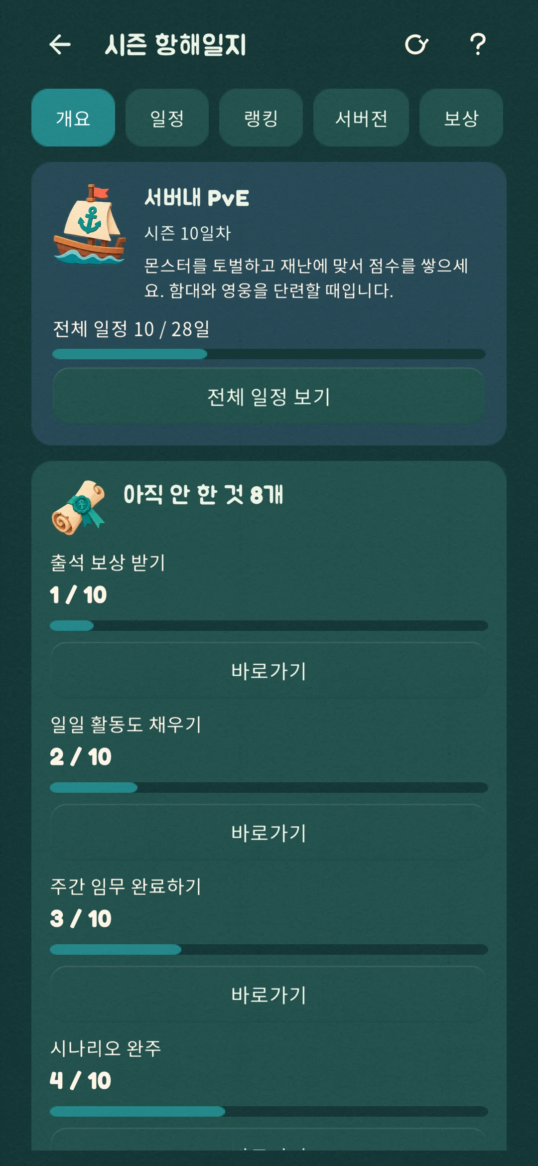 시즌 여정
